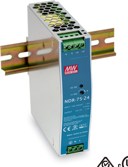 Alimentatore Switching Mean Well NDR-75-48 48V 75W DIN Rail