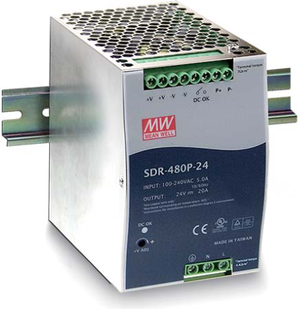 Alimentatore Switching Mean Well SDR-480P-48 48V 10A 480W DIN Rail