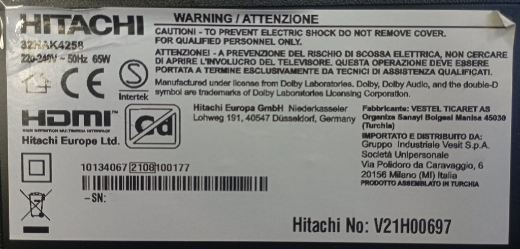HITACHI 32HAK4258