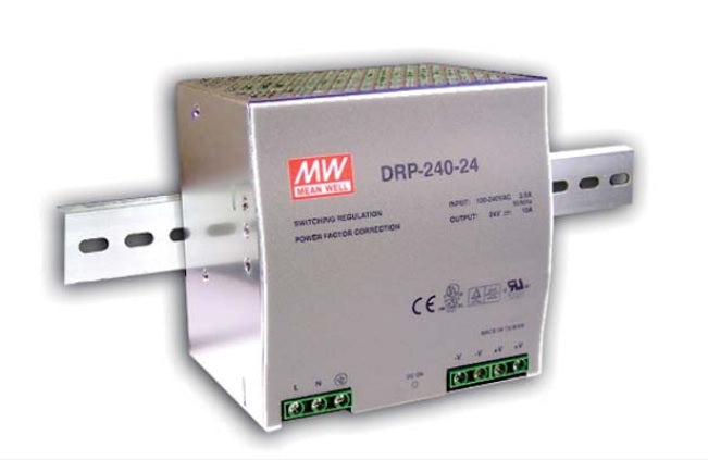 Alimentatore Switching Mean Well DRP-240-24 24V 10A 240W DIN Rail