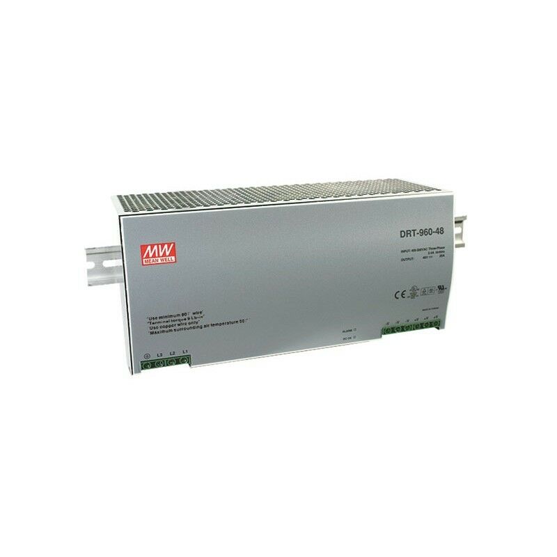 Alimentatore Switching Mean Well DRT-960-48 48V 20A 960W DIN Rail Trifase