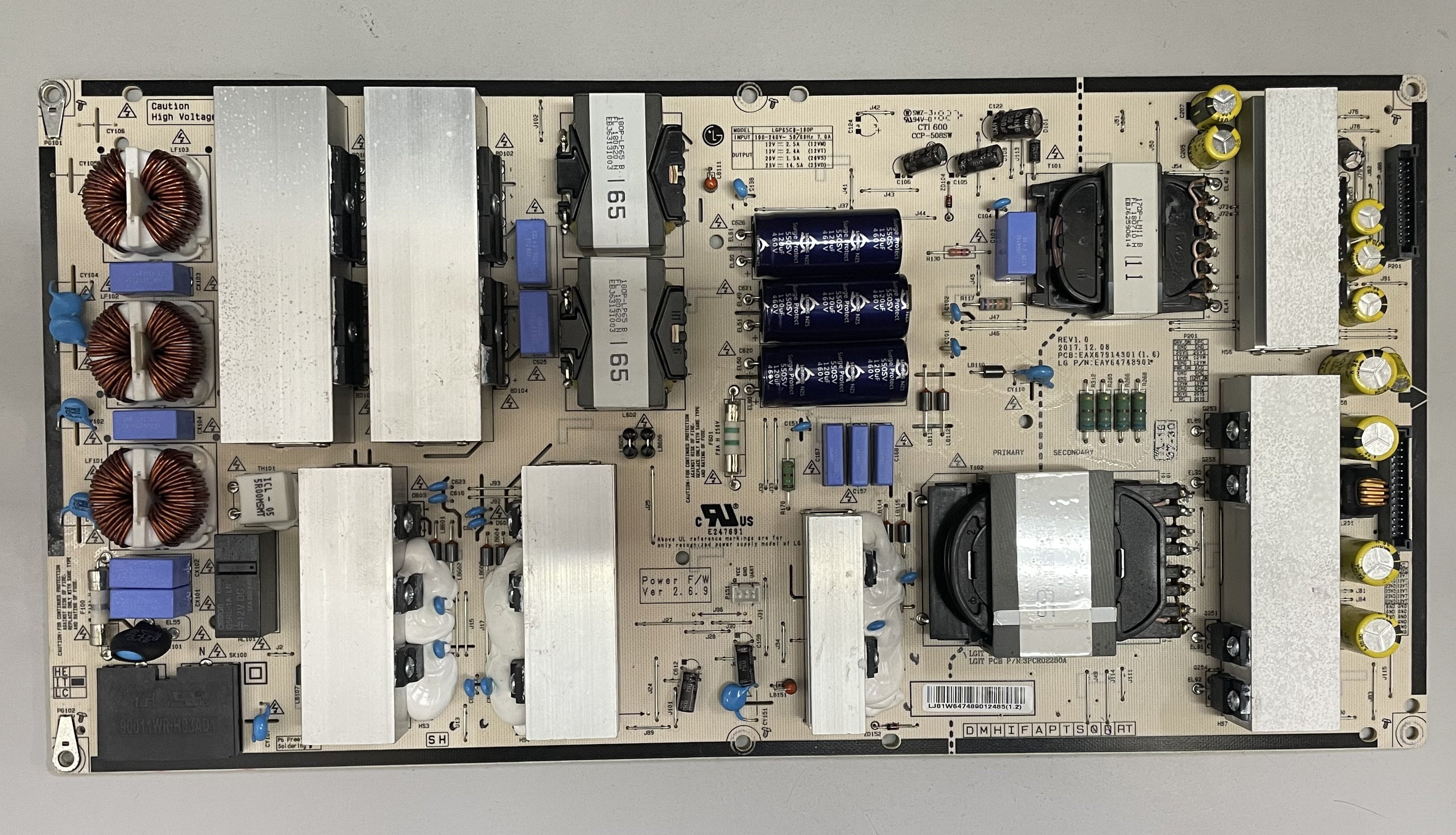 Scheda Alimentazione LG 65B87LC EAX67914301 Testata