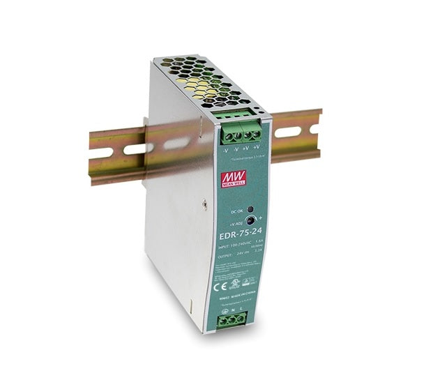Alimentatore Switching Mean Well EDR-75-24 24V 75W DIN Rail