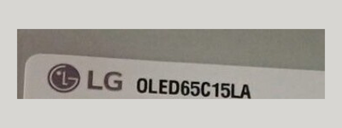 Etichetta modello TV LG OLED65C15LA
