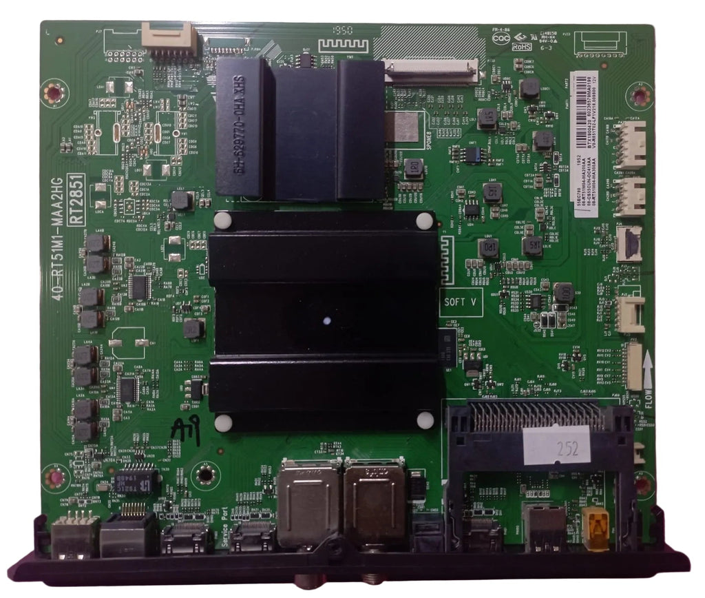 Mainboard TCL 55EC780 codice 40-RT51M1-MAA2HG — scheda madre testata per tecnici