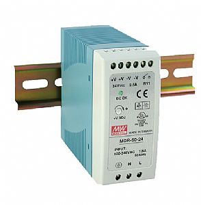 Alimentatore Switching Mean Well MDR-60-24 24V 60W DIN Rail