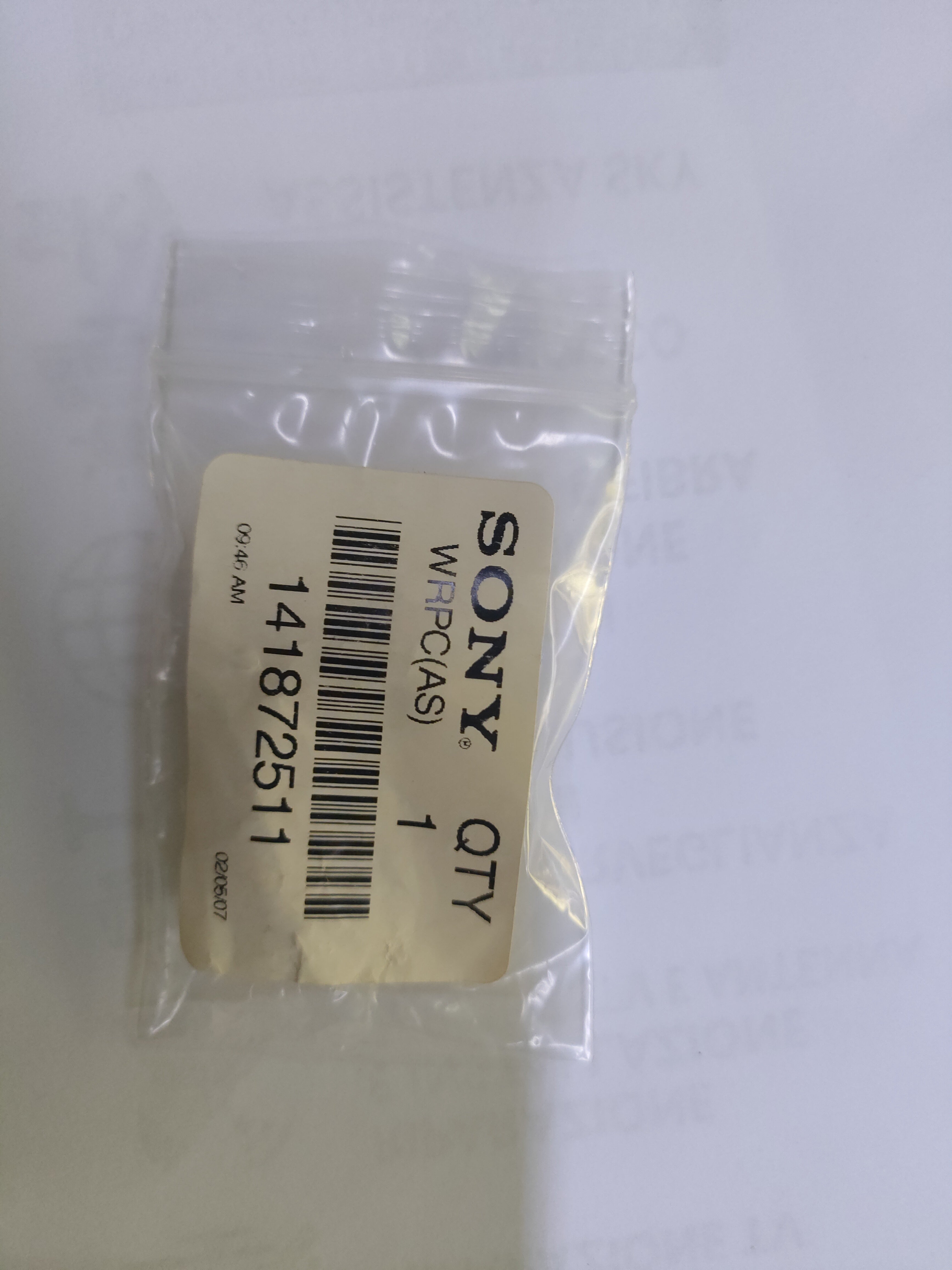 141872511 Ricambio Originale Sony WRPC(AS)