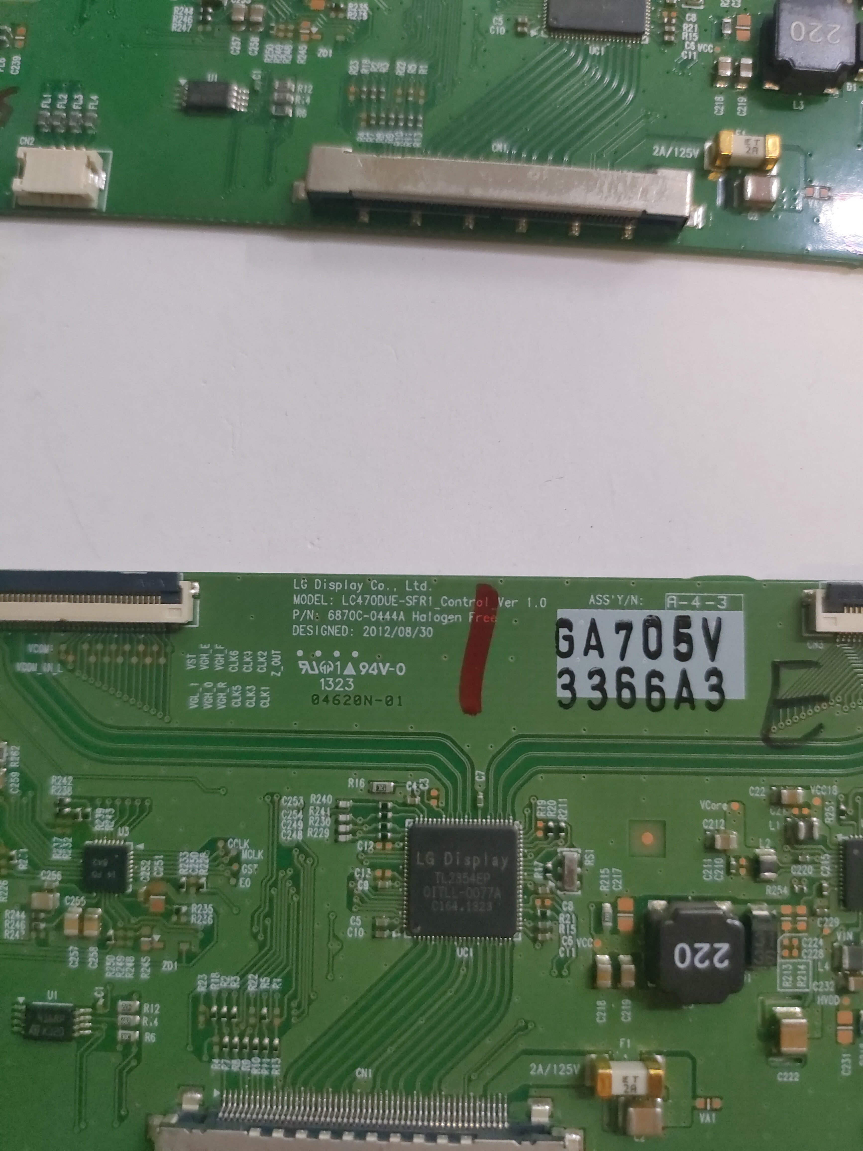 6870C-0444A T-Con Board LG 47" LC470DUE Testata