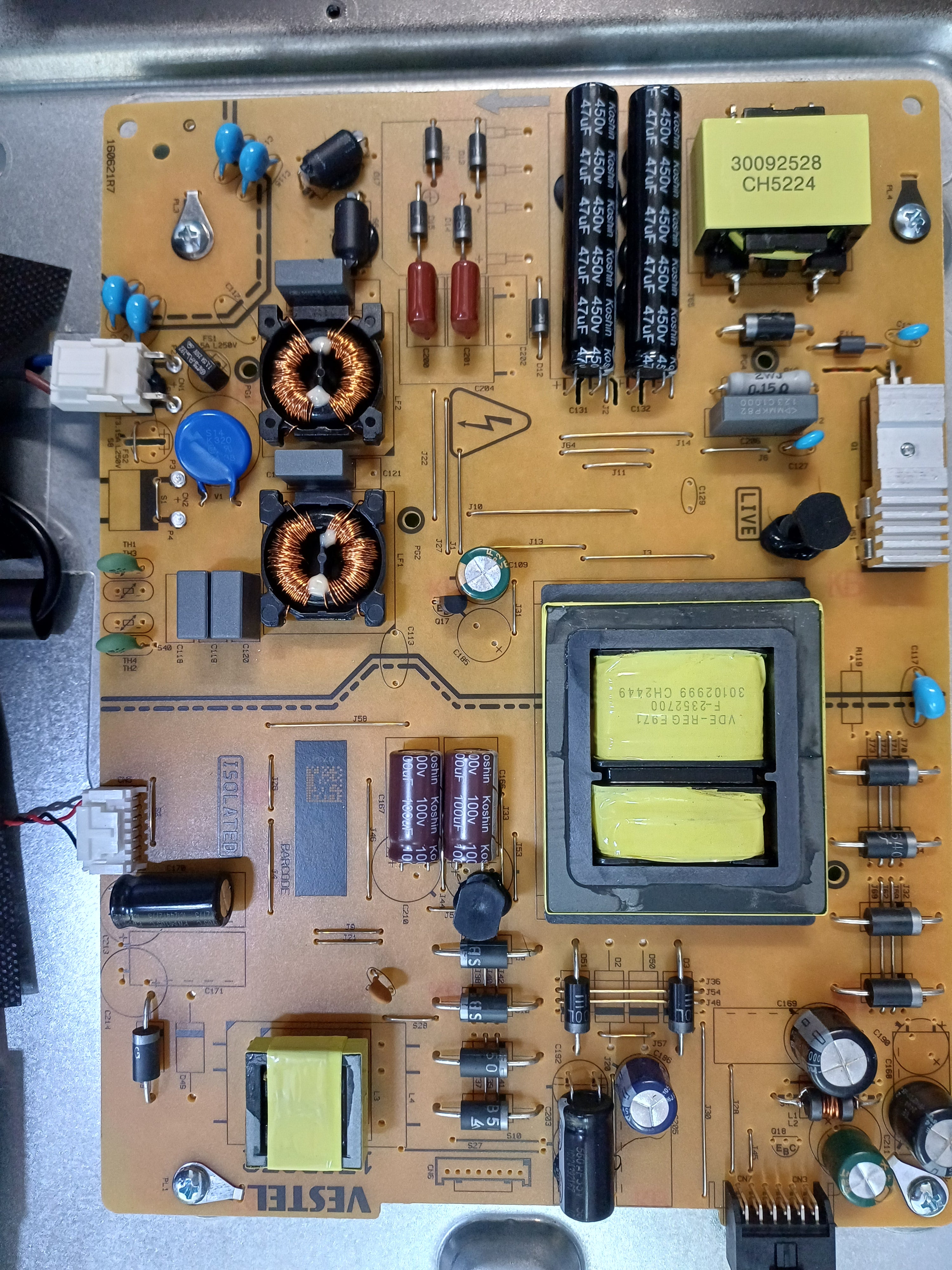 Power Board 17IPS72 Telefunken 55 BLU 55750 - fronte