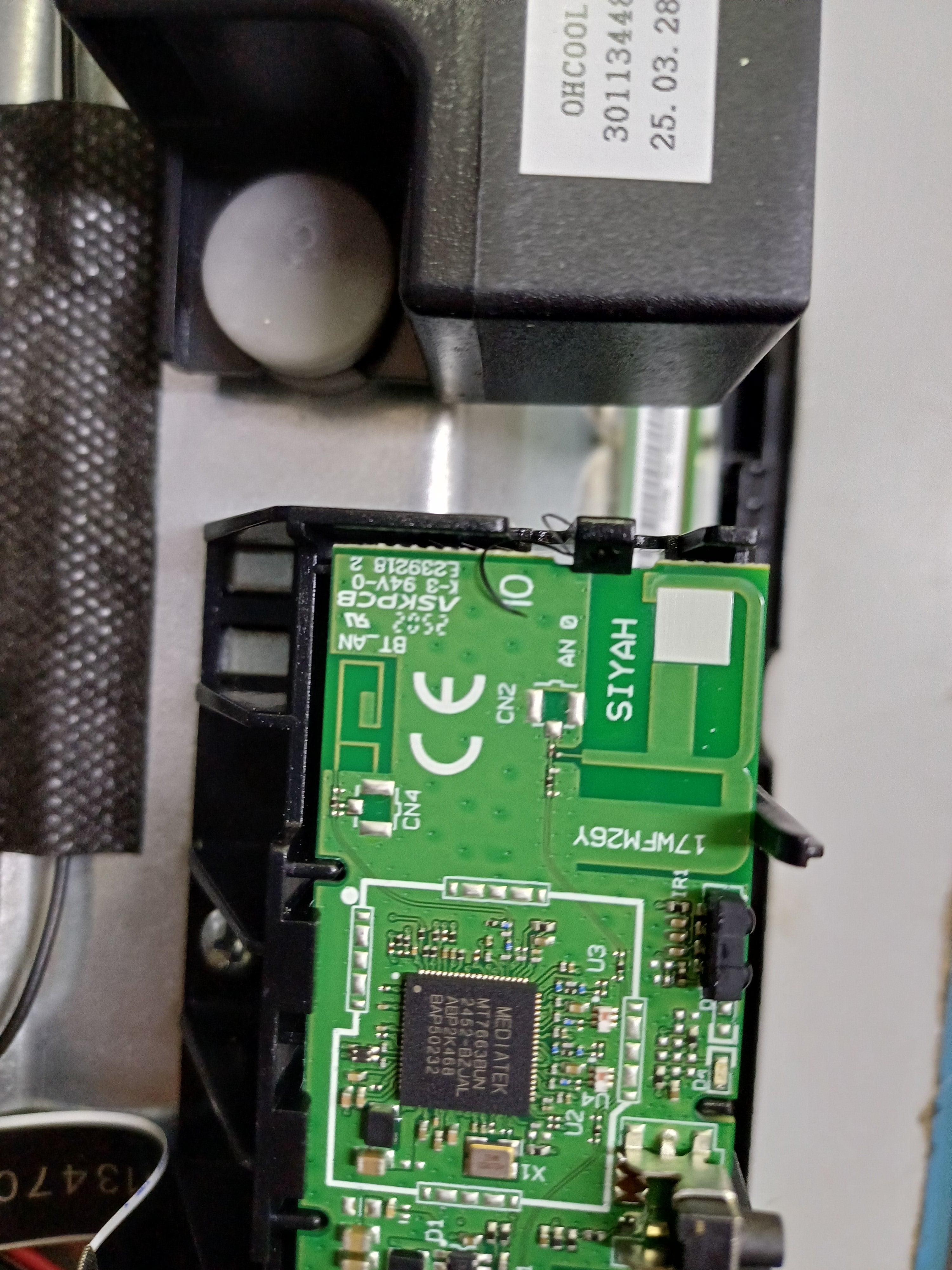 Modulo Wi-Fi Bluetooth 17WFM26Y Telefunken 55 BLU 55750 - dettaglio chip MediaTek
