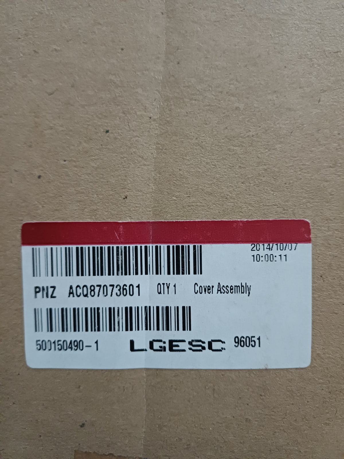 ACQ87073601 Cover Assembly LG Ricambio Originaletesoro nuovo