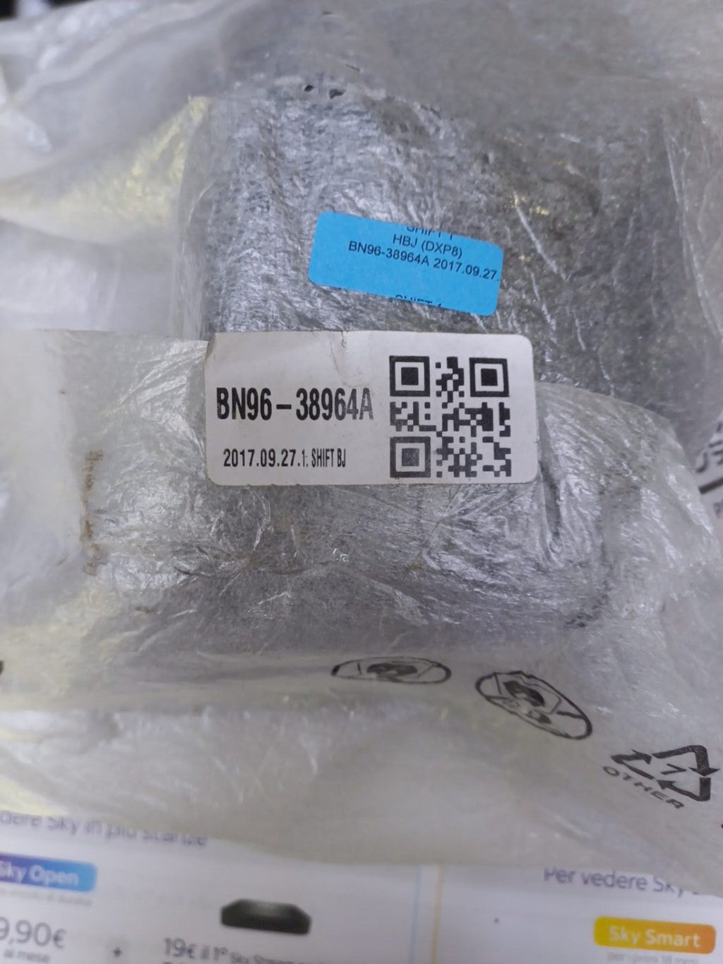 Etichetta codice Samsung BN96-38964A sul componente