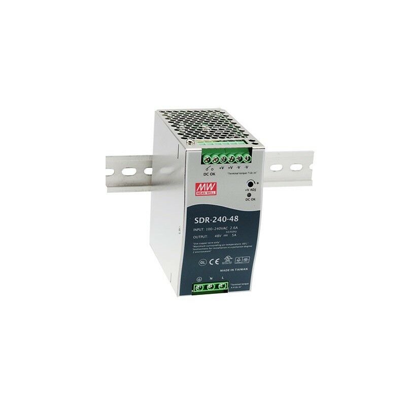 Alimentatore Switching Mean Well SDR-240-24 24V 10A 240W DIN Rail
